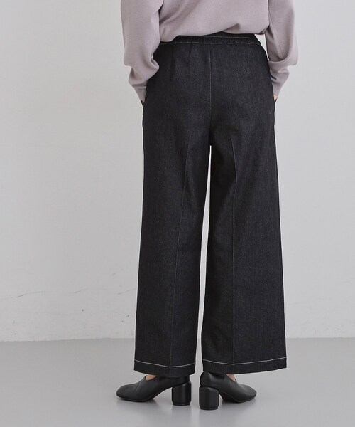 THE SHOP TK （ザ ショップ ティーケー ）の「【美脚/オ―ルシーズン】デニムマリンパンツ/洗濯機OK（デニムパンツ・レディース・ネイビー/ブラック/ブルー・11/12/13）」の16枚目の写真