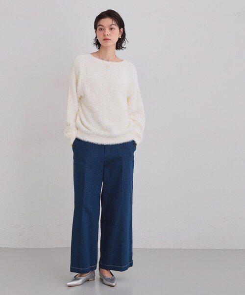 THE SHOP TK （ザ ショップ ティーケー ）の「【美脚/オ―ルシーズン】デニムマリンパンツ/洗濯機OK（デニムパンツ・レディース・ネイビー/ブラック/ブルー・11/12/13）」の21枚目の写真