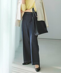 THE SHOP TK  | 【美脚/オ―ルシーズン】デニムマリンパンツ/洗濯機OK(デニムパンツ)