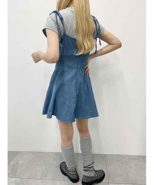 PHILLY(フィリー)の「【PHILLY】デニムフレアワンピース(ワンピース・レディース・インディゴブルー/ライトインディゴブルー・FREE)」の9枚目の写真