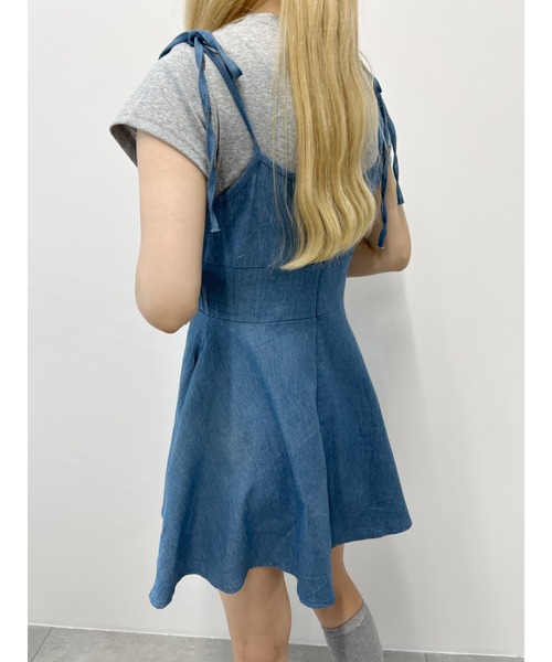 PHILLY(フィリー)の「【PHILLY】デニムフレアワンピース(ワンピース・レディース・インディゴブルー/ライトインディゴブルー・FREE)」の10枚目の写真