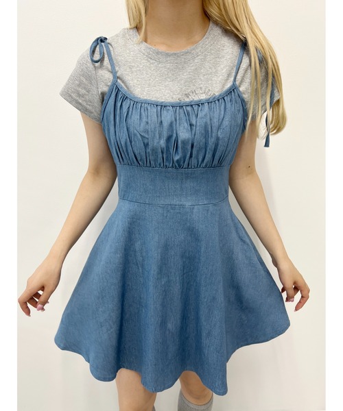 PHILLY(フィリー)の「【PHILLY】デニムフレアワンピース(ワンピース・レディース・インディゴブルー/ライトインディゴブルー・FREE)」の11枚目の写真