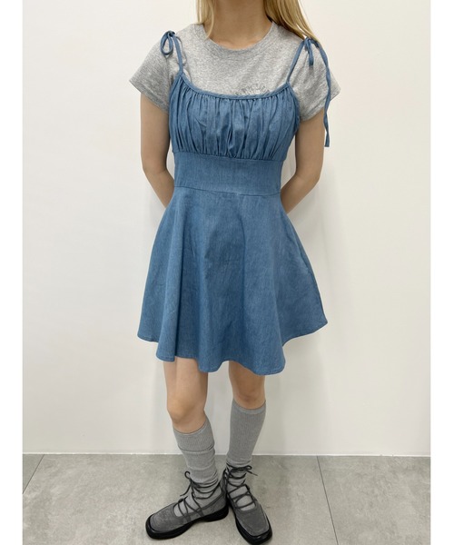 PHILLY(フィリー)の「【PHILLY】デニムフレアワンピース(ワンピース・レディース・インディゴブルー/ライトインディゴブルー・FREE)」の13枚目の写真