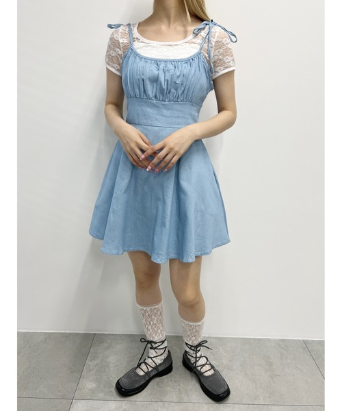 PHILLY(フィリー)の「【PHILLY】デニムフレアワンピース(ワンピース・レディース・インディゴブルー/ライトインディゴブルー・FREE)」の14枚目の写真