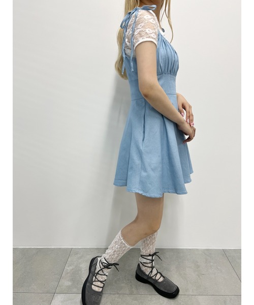 PHILLY(フィリー)の「【PHILLY】デニムフレアワンピース(ワンピース・レディース・インディゴブルー/ライトインディゴブルー・FREE)」の16枚目の写真