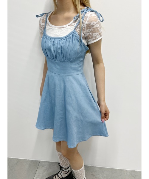 PHILLY(フィリー)の「【PHILLY】デニムフレアワンピース(ワンピース・レディース・インディゴブルー/ライトインディゴブルー・FREE)」の17枚目の写真