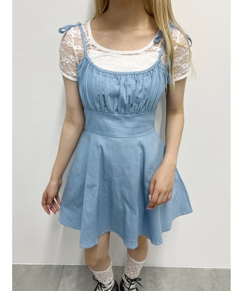 PHILLY(フィリー)の「【PHILLY】デニムフレアワンピース(ワンピース・レディース・インディゴブルー/ライトインディゴブルー・FREE)」の19枚目の写真