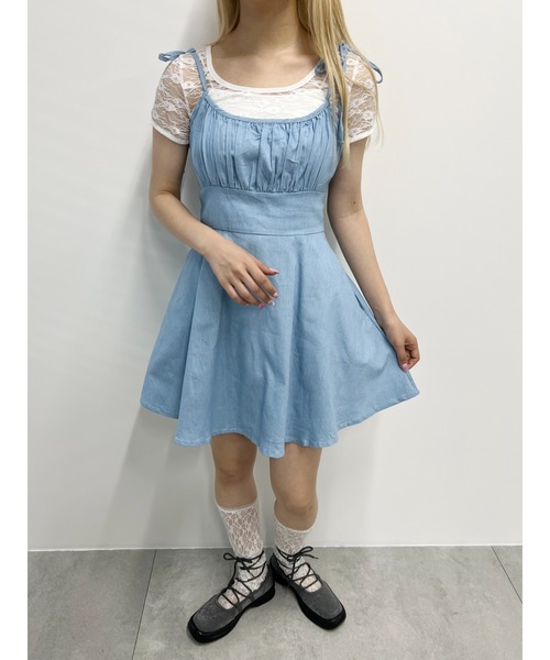 PHILLY(フィリー)の「【PHILLY】デニムフレアワンピース(ワンピース・レディース・インディゴブルー/ライトインディゴブルー・FREE)」の20枚目の写真