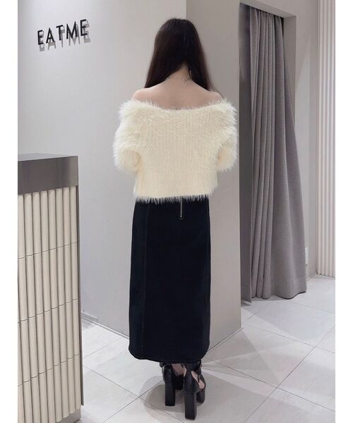 EATME（イートミー）の「フェザーニットカーディガン（カーディガン/ボレロ・レディース・アイボリー/ブラック/ネイビー/ラベンダー・FREE）」の21枚目の写真