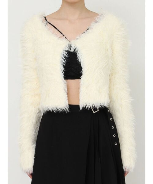 EATME（イートミー）の「フェザーニットカーディガン（カーディガン/ボレロ・レディース・アイボリー/ブラック/ネイビー/ラベンダー・FREE）」の22枚目の写真