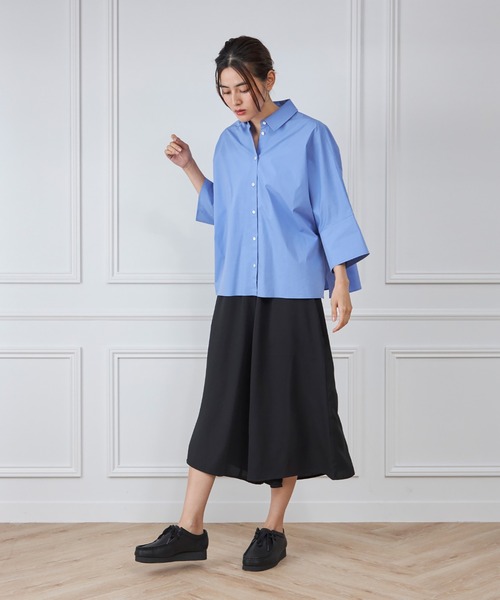 I.T.'S international(イッツインターナショナル)の「キュロットパンツ【セットアップ対応】(その他パンツ・レディース・カーキ/ブラック/スモークピンク・9号)」の8枚目の写真