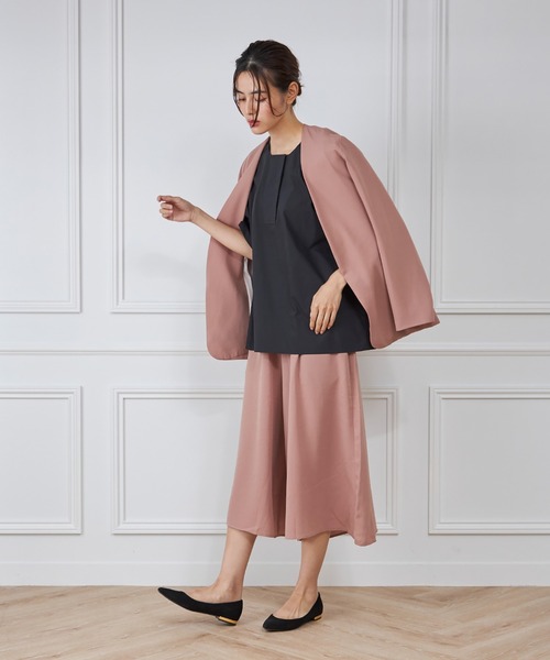 I.T.'S international(イッツインターナショナル)の「キュロットパンツ【セットアップ対応】(その他パンツ・レディース・カーキ/ブラック/スモークピンク・9号)」の12枚目の写真