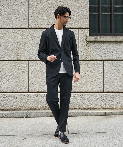TETE HOMME(テットオム)の「【セットアップ対応】なめらかポンチテーパードイージースラックス(スラックス・メンズ・ブラック/ネイビー・MEDIUM/X-LARGE/LARGE)」の9枚目の写真