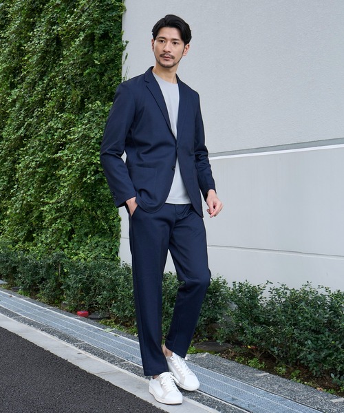 TETE HOMME(テットオム)の「【セットアップ対応】なめらかポンチテーパードイージースラックス(スラックス・メンズ・ブラック/ネイビー・MEDIUM/X-LARGE/LARGE)」の12枚目の写真