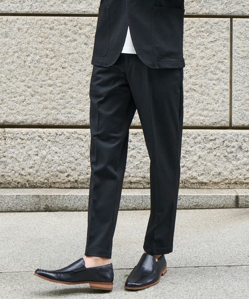 TETE HOMME(テットオム)の「【セットアップ対応】なめらかポンチテーパードイージースラックス(スラックス・メンズ・ブラック/ネイビー・MEDIUM/X-LARGE/LARGE)」の7枚目の写真
