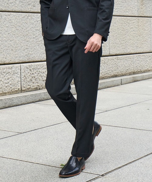 TETE HOMME(テットオム)の「【セットアップ対応】なめらかポンチテーパードイージースラックス(スラックス・メンズ・ブラック/ネイビー・MEDIUM/X-LARGE/LARGE)」の8枚目の写真