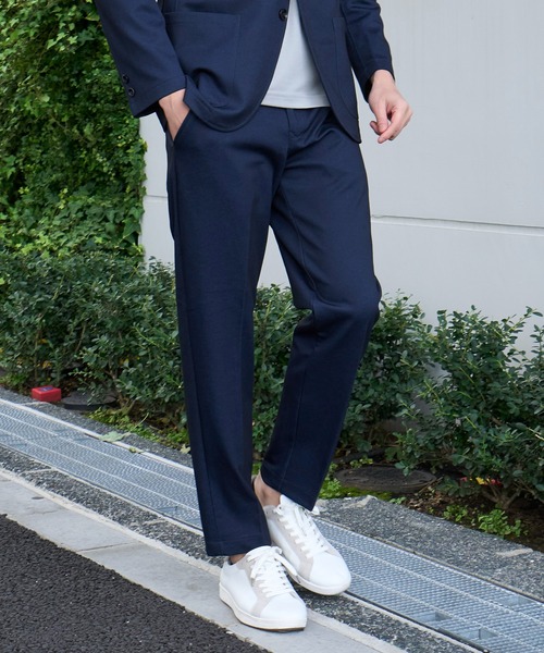 TETE HOMME(テットオム)の「【セットアップ対応】なめらかポンチテーパードイージースラックス(スラックス・メンズ・ブラック/ネイビー・MEDIUM/X-LARGE/LARGE)」の11枚目の写真