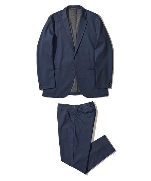 TETE HOMME(テットオム)の「【セットアップ対応】なめらかポンチテーパードイージースラックス(スラックス・メンズ・ブラック/ネイビー・MEDIUM/X-LARGE/LARGE)」の14枚目の写真