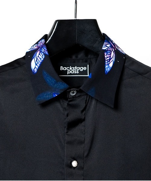 Backstage pass バックステージパス　着物シャツ　バタフライ Backstage pass バックステージパス 着物シャツ バタフライ
