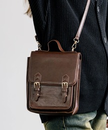フェイクレザー2WAYショルダーバッグ
