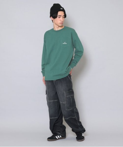 NAUTICA(ノーティカ)の「【大人向けサイズあり】【NAUTICA】バックスケーターロゴ長袖Tシャツ(Tシャツ/カットソー・キッズ・ブラック/ホワイト/グリーン・M/L/XL)」の6枚目の写真