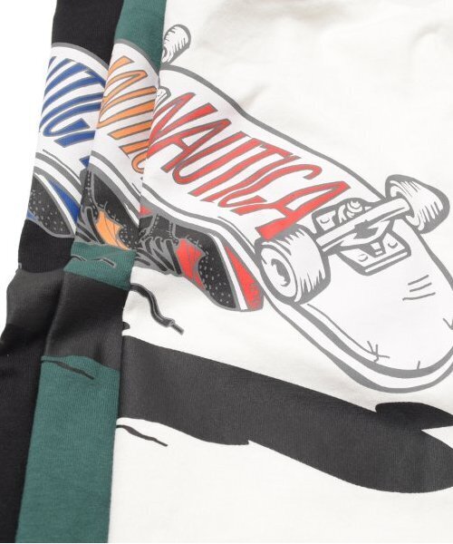 NAUTICA(ノーティカ)の「【大人向けサイズあり】【NAUTICA】バックスケーターロゴ長袖Tシャツ(Tシャツ/カットソー・キッズ・ブラック/ホワイト/グリーン・M/L/XL)」の10枚目の写真