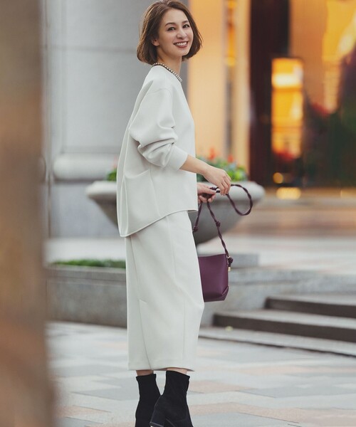 UNFILO　BEAUTY FORM JERSEY Iラインスカート XL 野呂佳代さん着用/新色追加】BEAUTY FORM JERSEY Iラインスカート