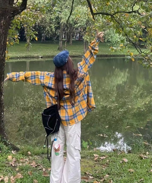 DIAVEL(ディアベル)の「【6色展開】カジュアルストリートバージョン(シャツ/ブラウス・レディース・イエロー系その他/ピンク/イエロー/ブラウン/オレンジ/ライトブルー・M)」の14枚目の写真