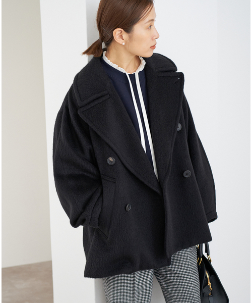 IENA（イエナ）の「モヘヤミックスシャギーショートコート