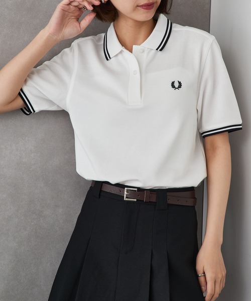FRED PERRY（フレッドペリー）の「【FRED PERRY】TWIN TIPPED FRED PERRY SHIRT G3600 レディースサイズ（ポロシャツ・レディース・ブラック/ブラック系その他2/ネイビー系2/ホワイト系その他2/ホワイト/ピンク/レッド/グリーン/ネイビー・10）」の18枚目の写真