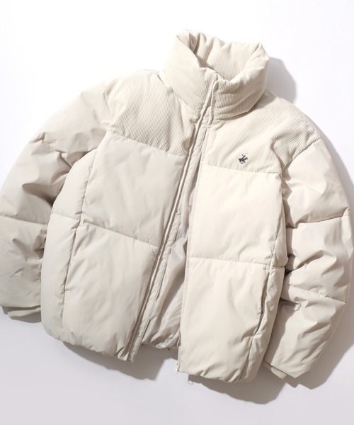 BEVERLY HILLS POLO CLUB（ビバリーヒルズポロクラブ）の「BEVERLY HILLS POLO CLUB/ビバリーヒルズポロクラブ Puffer Jacket/防風 撥水 オーバーサイズ 中綿 ファイバーダウン パファージャケット/キルティングアウター/レディース メンズ（ダウンジャケット/コート・レディース・オフホワイト/ブラック/チャコール/ブラック系その他/ベージュ系その他/ホワイト系その他・M/L/LL）」の3枚目の写真
