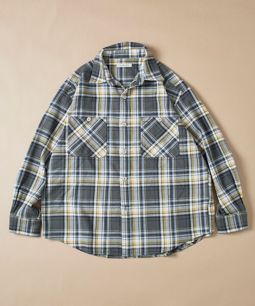 FREAK'S STORE（フリークスストア）の「FREAK’S STORE/フリークスストア ヘビーネルチェックシャツ/リラックスフィット（シャツ/ブラウス・メンズ・ブルー系/ホワイト系/グレー系/ブラウン系・MEDIUM/LARGE）」の11枚目の写真