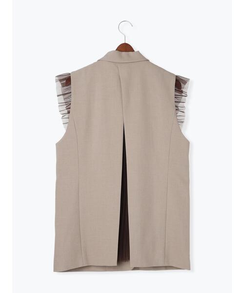 Te chichi(テチチ)の「チュールドッキングジレ(ベスト・レディース・ブラック/モカ・F)」の21枚目の写真