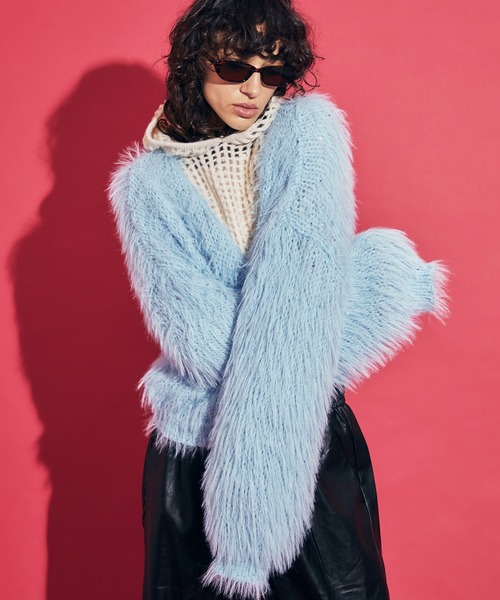 uyu.(ウユ)の「Sequin Shaggy Knit Pullover / スパンコールシャギーニットプルオーバー【uyu./ウユ】(ニット/セーター・レディース・ホワイト/レッド/ブルー/ブラック・FREE)」の4枚目の写真