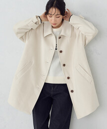 COMME CA ISM | ウール混ビーバー ステンカラーコート(ステンカラーコート)