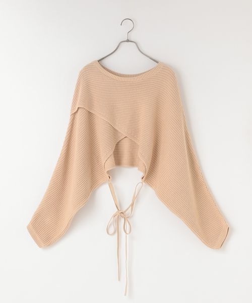 LOWRYS FARM（ローリーズファーム）の「メニーウェイカシュクールＬＳ　133792（ニット/セーター・レディース・アイボリー/ブラック/ブルー/ピンク・FREE）」の4枚目の写真