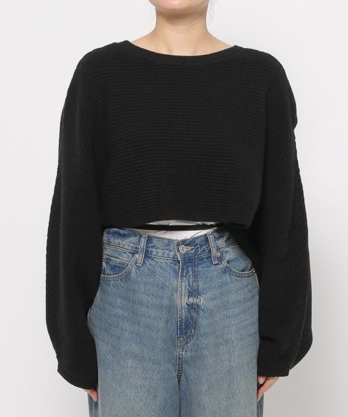 LOWRYS FARM（ローリーズファーム）の「メニーウェイカシュクールＬＳ　133792（ニット/セーター・レディース・アイボリー/ブラック/ブルー/ピンク・FREE）」の22枚目の写真