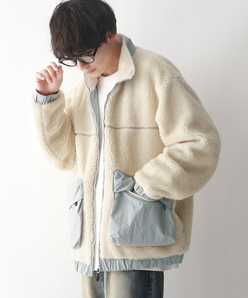 RAGEBLUE（レイジブルー）の「ユーティリティーボアブルゾン（ブルゾン・メンズ・ブラック/グレー/オフホワイト・LARGE/MEDIUM）」の7枚目の写真