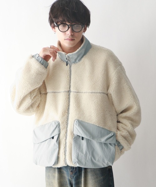 RAGEBLUE（レイジブルー）の「ユーティリティーボアブルゾン（ブルゾン・メンズ・ブラック/グレー/オフホワイト・LARGE/MEDIUM）」の8枚目の写真