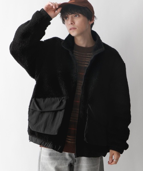 RAGEBLUE（レイジブルー）の「ユーティリティーボアブルゾン（ブルゾン・メンズ・ブラック/グレー/オフホワイト・LARGE/MEDIUM）」の13枚目の写真