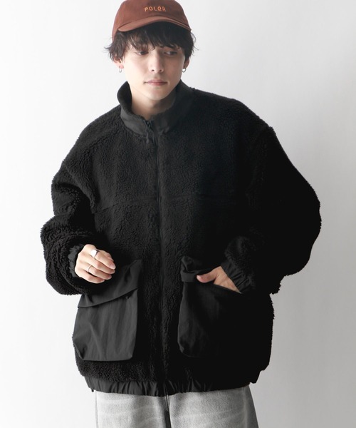 RAGEBLUE（レイジブルー）の「ユーティリティーボアブルゾン（ブルゾン・メンズ・ブラック/グレー/オフホワイト・LARGE/MEDIUM）」の15枚目の写真