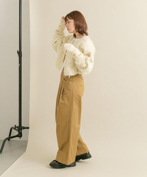 KBF(ケイビーエフ)の「2WAYフリンジカーディガン(カーディガン/ボレロ・レディース・アイボリー/グリーン系その他/ブラック・ONE)」の16枚目の写真