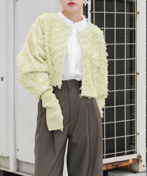 セール】2WAYフリンジカーディガン（カーディガン/ボレロ）｜KBF