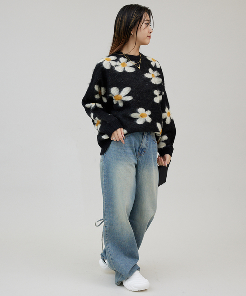 TOWNCRAFT(タウンクラフト)の「TOWNCRAFT/タウンクラフト shaggy raglan crew sweater(ニット/セーター・レディース・ブラック・X-SMALL)」の3枚目の写真