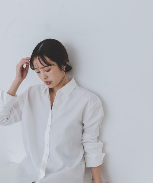 Noble（ノーブル）の「ロングベルカフスレギュラーシャツ（シャツ/ブラウス・レディース・ホワイト/サックスブルー・FREE）」の3枚目の写真