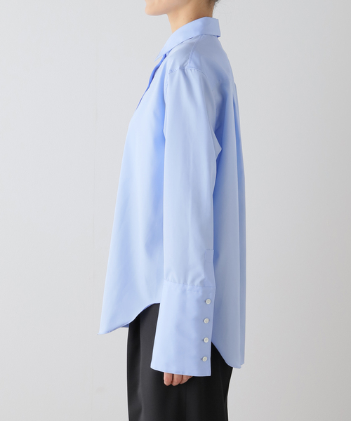 Noble（ノーブル）の「ロングベルカフスレギュラーシャツ（シャツ/ブラウス・レディース・ホワイト/サックスブルー・FREE）」の11枚目の写真