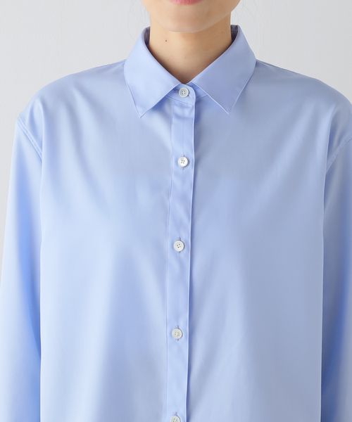 Noble（ノーブル）の「ロングベルカフスレギュラーシャツ（シャツ/ブラウス・レディース・ホワイト/サックスブルー・FREE）」の13枚目の写真