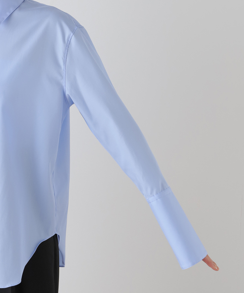 Noble（ノーブル）の「ロングベルカフスレギュラーシャツ（シャツ/ブラウス・レディース・ホワイト/サックスブルー・FREE）」の15枚目の写真