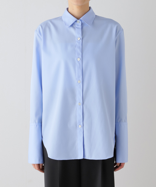 Noble（ノーブル）の「ロングベルカフスレギュラーシャツ（シャツ/ブラウス・レディース・ホワイト/サックスブルー・FREE）」の22枚目の写真