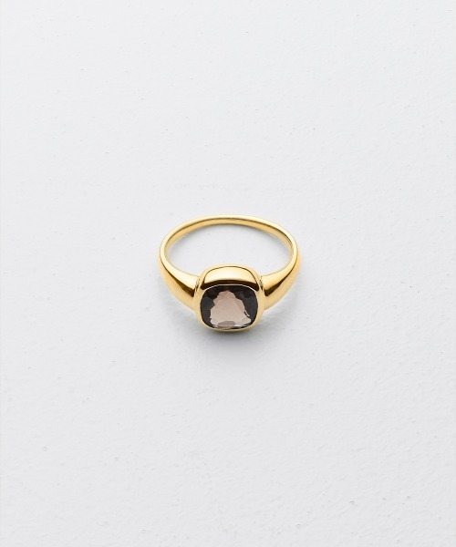 セール】Smoky Quartz Square Ring（リング）｜Fauvirame（フォーヴィ